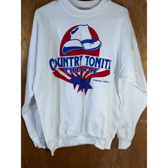 Vintage Country Tonite Theatre Pigeon Forge Tennessee Crewneck Sweater Large L - Picture 3 of 9